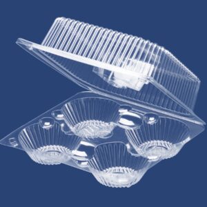 CLAMSHELL CONTAINER WITH FOUR COMPARTMENTS 1114