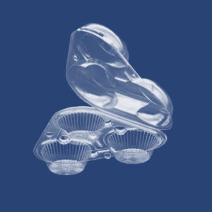 TRIANGULAR CONTAINER FOR THREE MUFFINS 1201