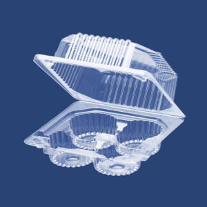 SQUARE CONTAINER WITH FOUR ROUND COMPARTMENTS 1403
