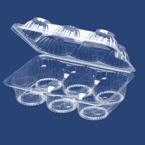 CLAMSHELL CONTAINER WITH 6 COMPARTMENTS 1626