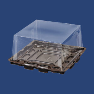 SQUARE FOLDING CAKE CONTAINER, PRE-ASSEMBLED 9234/3490