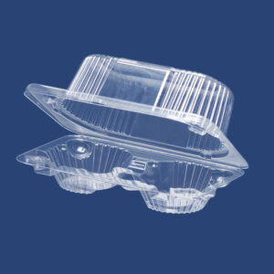 CLAMSHELL CONTAINER FOR TWO PASTRIES 1812