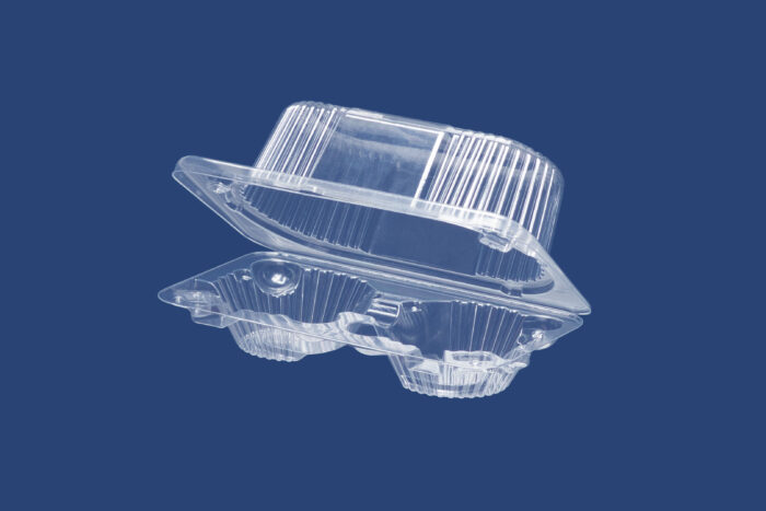 CLAMSHELL CONTAINER FOR TWO PASTRIES 1812