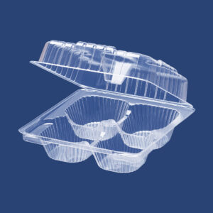 SQUARE CONTAINER FOR FOUR TARTLETS 1106