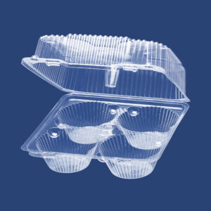 SQUARE CONTAINER FOR FOUR TARTLETS 1107