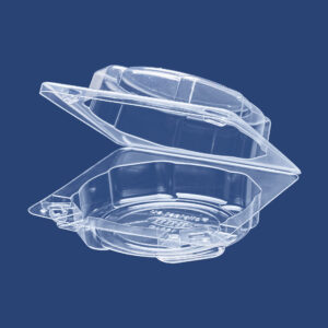 SQUARE CLAMSHELL CONTAINER FOR 1 PASTRY 1601D